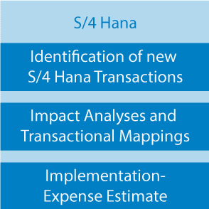 S74 Hana Identification of new S/4 Hana Transactions, Impact Analyses and Transactional Mappings, Implementation-Expense Estimate